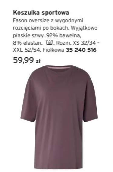 Koszulka sportowa oversize