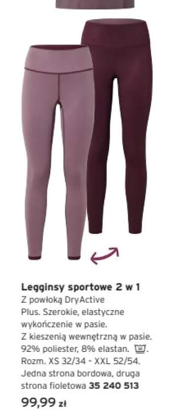 Legginsy sportowe 2 w 1