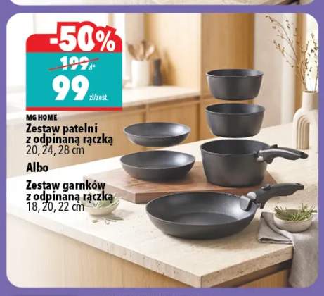 Zestaw patelni z odpinaną rączką Mg Home +1 wariant