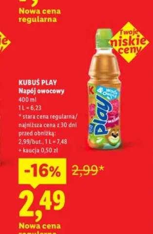 Napój owocowy Kubuś Play