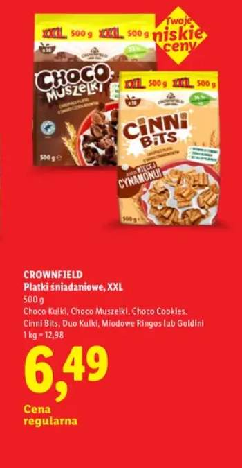 Płatki śniadaniowe Choco Muszelki Crownfield XXL +6 wariantów