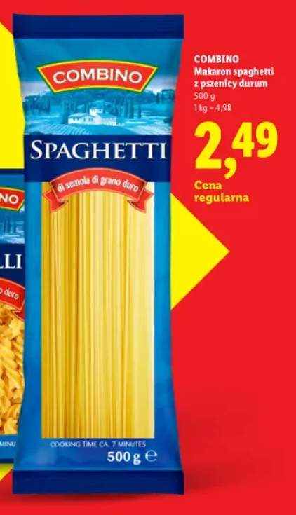 Makaron spaghetti z pszenicy durum Combino