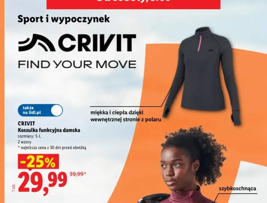 Koszulka funkcjonalna damska Crivit
