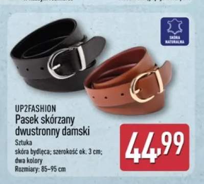 Pasek skórzany dwustronny damski UP2FASHION
