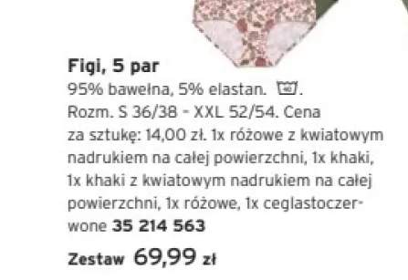 Figi damskie Tchibo 5-pak