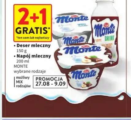 Deser mleczny Monte +2 warianty