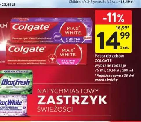 Pasta do zębów Colgate Max White Purple Reveal +1 wariant