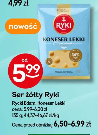 Ser żółty Koneser Lekki Ryki +1 wariant