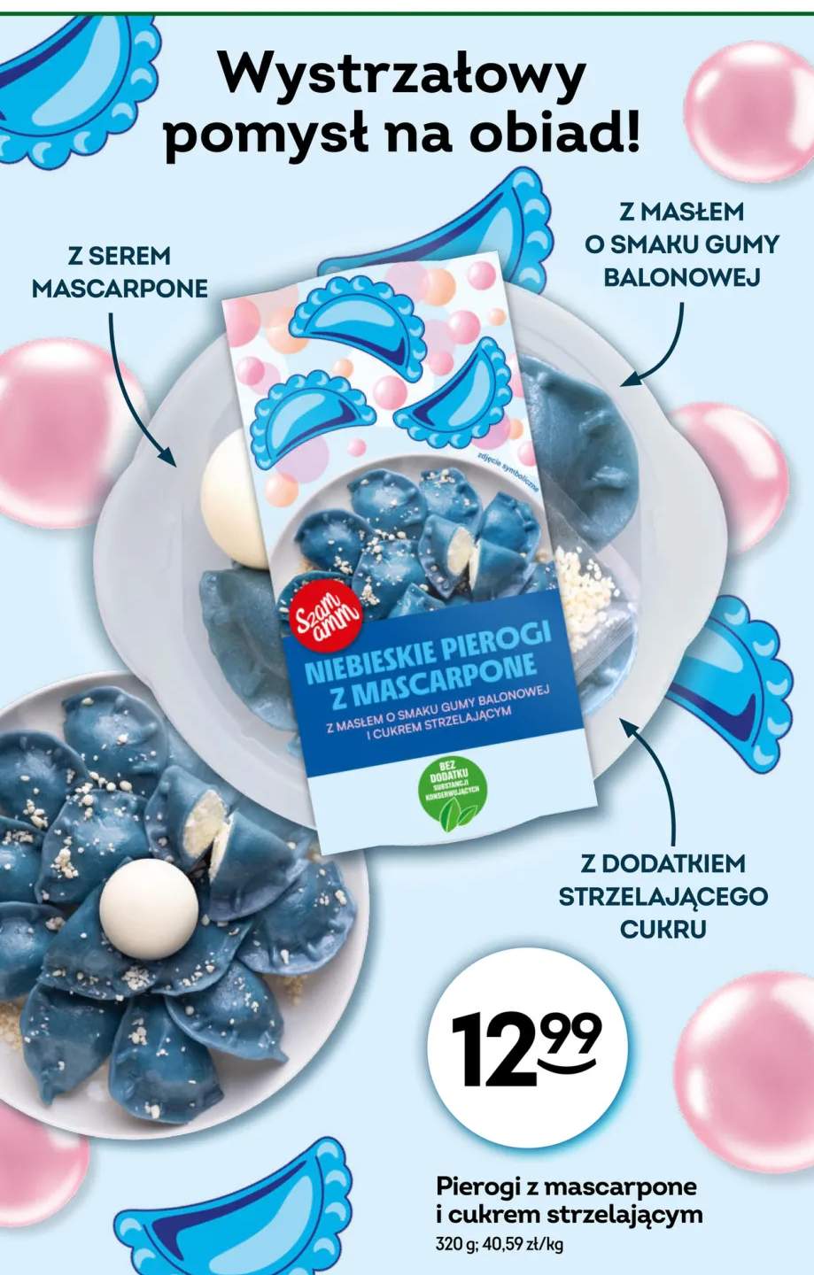 Pierogi z mascarpone i cukrem strzelającym Szam amm