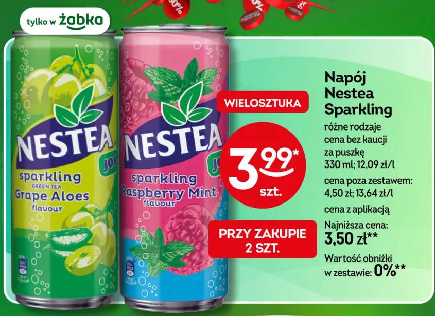 Napój Nestea Sparkling Grape Aloes +1 wariant