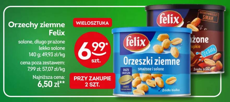 Orzechy ziemne solone Felix +1 wariant