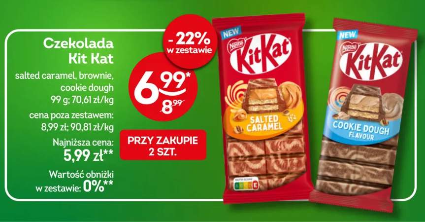 Czekolada Kit Kat cookie dough +2 warianty