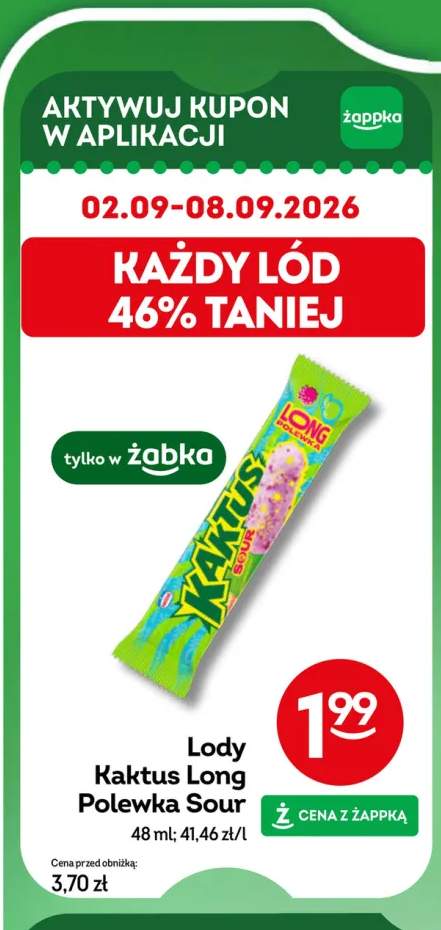 Lody Kaktus Long Polewka Sour