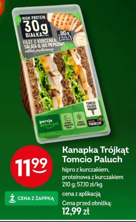 Kanapka trójkąt Tomcio Paluch hipro z kurczakiem +1 wariant