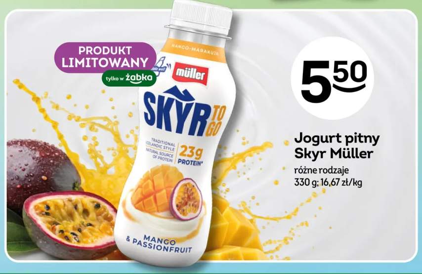 Jogurt pitny Skyr To Go Müller mango-marakuja