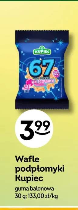 Wafle podpłomyki Kupiec guma balonowa