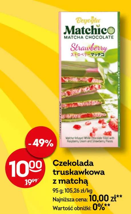 Czekolada truskawkowa z matchą Beyoğlu Matchico