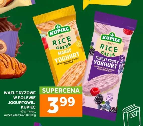 Wafle ryżowe w polewie jogurtowej Kupiec mango +1 wariant