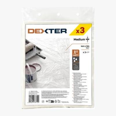 Zestaw 3 folii ochronnych 3 x 4 m Dexter