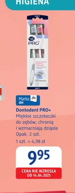 Szczoteczki do zębów Dontodent PRO+ miękkie 2-pak