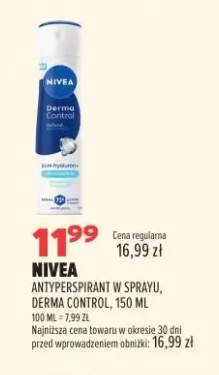 Antyperspirant w sprayu Nivea Derma Control