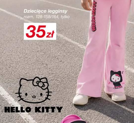 Dziecięce legginsy Hello Kitty rozm. 128-158/164