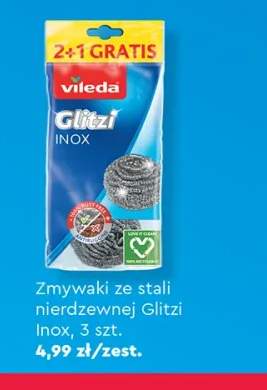 Zmywaki ze stali nierdzewnej Glitzi Inox Vileda 3-pak
