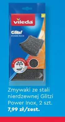 Zmywaki ze stali nierdzewnej Glitzi Power Inox Vileda 2-pak