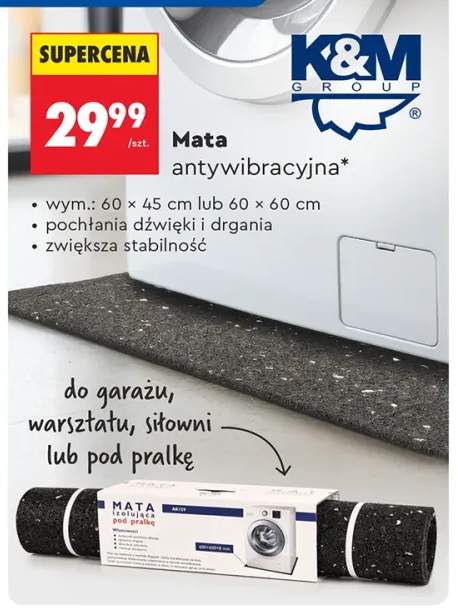 Mata antywibracyjna K & M Group 60x45 cm +1 wariant