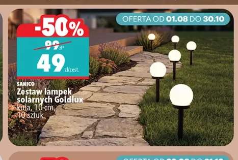 Zestaw lampek solarnych Sanico Goldlux 10-pak