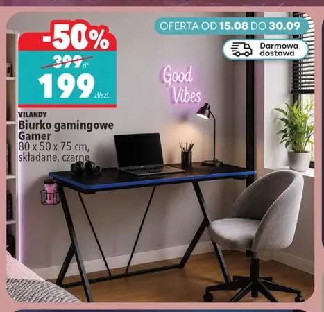 Biurko gamingowe Vilandy Gamer składane