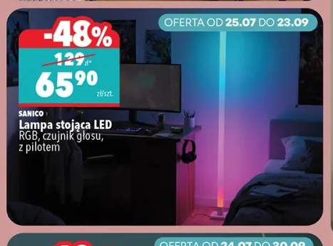 Lampa stojąca LED RGB Sanico z pilotem