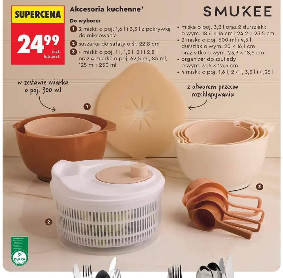 Miski z pokrywką do miksowania Smukee +6 wariantów