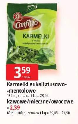 Karmelki eukaliptusowo-mentolowe Confiseo +3 warianty