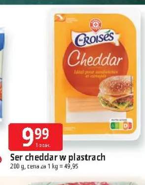 Ser cheddar w plastrach Croisés