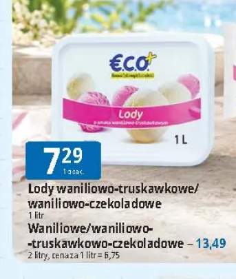Lody waniliowo-truskawkowe Eco+ +3 warianty