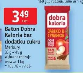 Baton Dobra Kaloria Jabłko i cynamon bez dodatku cukru