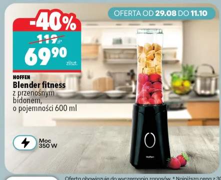 Blender fitness Hoffen z przenośnym bidonem 600 ml