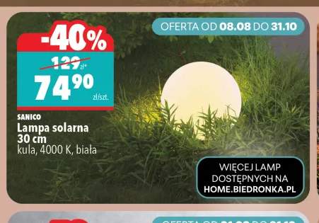 Lampa solarna Sanico 30 cm