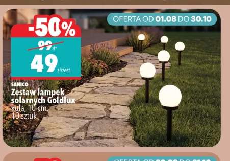 Zestaw lampek solarnych Sanico Goldlux 10-pak