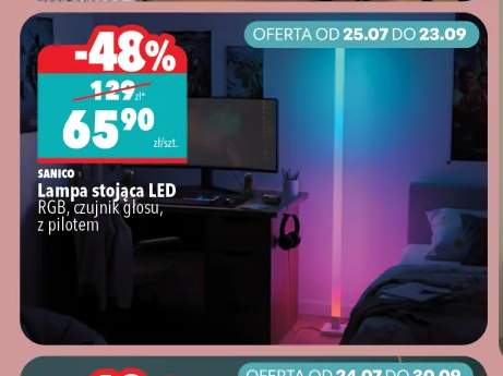 Lampa stojąca LED RGB Sanico