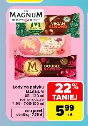 Lody Magnum Vegan Almond +2 warianty