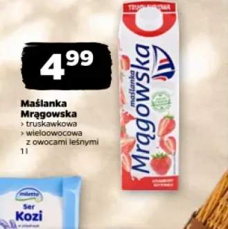 Maślanka truskawkowa Mrągowska +1 wariant