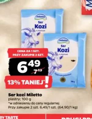Ser kozi w plastrach Miletto