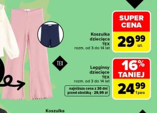 Legginsy dziecięce TEX