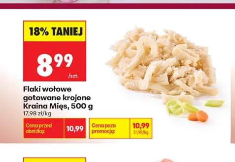 Flaki wołowe gotowane krojone Kraina Mięs