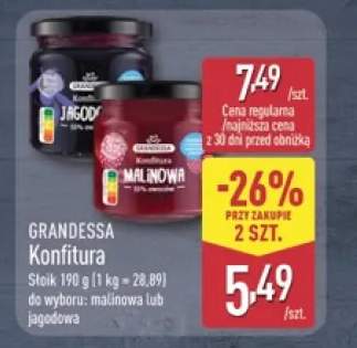 Konfitura malinowa Grandessa +1 wariant