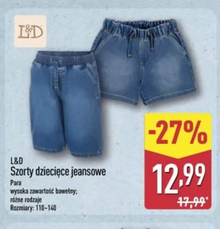 Szorty dziecięce jeansowe L & D