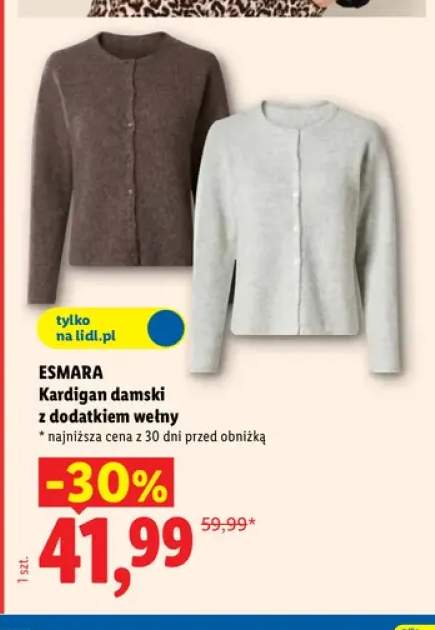 Kardigan damski z dodatkiem wełny Esmara