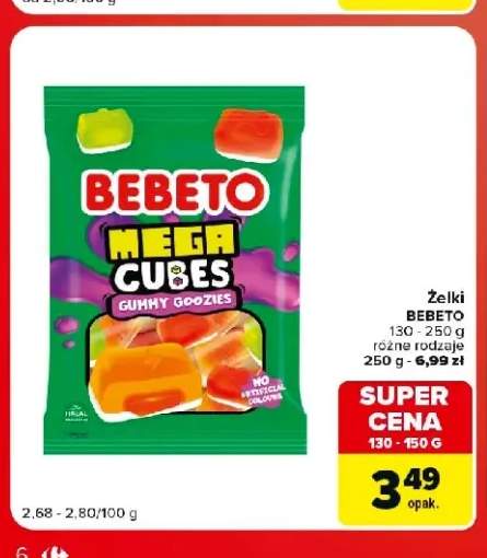 Żelki Bebeto Mega Cubes +1 wariant